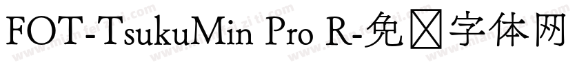 FOT-TsukuMin Pro R字体转换